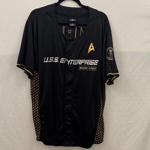 Star Trek U.S.S. Enterprise Men's Black & Gold Kirk Jersey- Box Lunch Exclusive